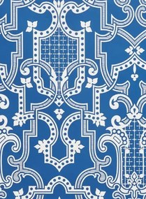 Isidore Leroy Carta da parati Theodore - Blanc Bleu