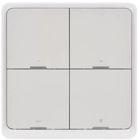 Interruttore 4 bottoni GoSmart 1xCR2430 Tuya bianco