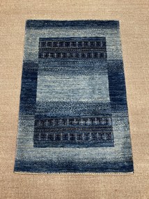 Loribaft Tappeto 60x90 Blu (Iran) Annodato A Mano
