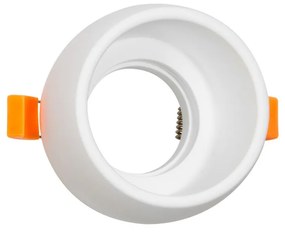 Portafaretto GU10 e MR16 in Gesso Pitturabile Tondo Foro Ø65mm Materiale Gesso