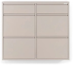 Scarpiera in metallo grigio-beige Billy - Spinder Design