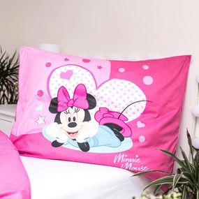 Biancheria da letto singola per bambini in microfibra 140x200 cm Minnie Sweet Like Me - Jerry Fabrics