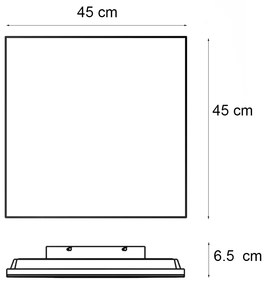 Pannello LED moderno bianco 45x45 cm incl. LED Dim to Warm - Appie