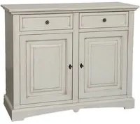 Credenza shabby 2 ante legno avorio anticato 117x46x96 - Mobili 2G