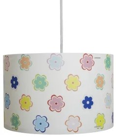 Lampada a sospensione Cylinder fiori colorati Ø 45 H 29 cm