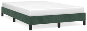 Giroletto Senza Materasso Verde Scuro 120x190 Cm Velluto /