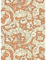 Morris & Co Carta da parati Bachelors Button - Burnt Orange/ Sky