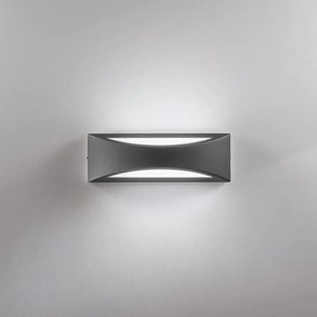 Applique LED moderno da esterno Weiss nero, luce con 3 temperature di colore INTEC IP65