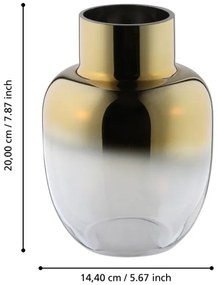 Eglo 421235 - Vaso di vetro SIRANANA 20x14,4 cm oro