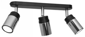 Faretto NEST 3xGU10/8W/230V nero/cromo