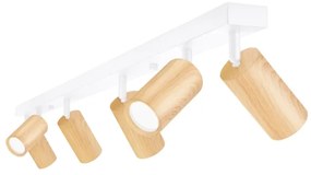 Brilagi - Faretto SELE 6xGU10/30W/230V bianco/decorazioni in rovere