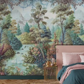 Fotomurale HOLDEN DECOR Natura, rosa, azzurro, verde 210X280 cm