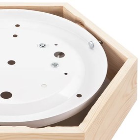 Plafoniera HEX NATURALE 1xE27/60W/230V d. Pino da 32 cm