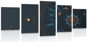 Quadri 5 pezzi – Mandala di lusso