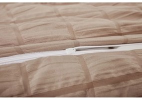 Biancheria da letto marrone in crêpe per letto singolo 140x200 cm Naomi – My House