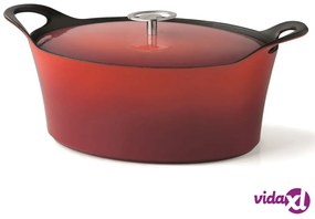 CUISINOX Pentola in Ghisa Smaltata 3,9 L 29 cm Ovale Rossa