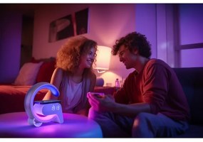 Immax 08986L-LED RGB Lampada dimmerabile con sveglia e Qi di ricarica 30W/230V oro