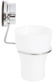 Coppa per spazzolino autoportante in metallo, argento Bestlock Bath - Compactor