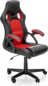 Sedia da ufficio Berkel nera/rossa H117 cm