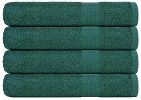 Asciugamani Per Sauna 4 Pz Verde 80x200cm 360g/m² 100% Cotone /