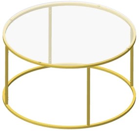 Tavolino BERLIN 80x45 cm oro/limpido