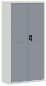 Schedario grigio chiaro e grigio scuro 90x40x180 cm in acciaio