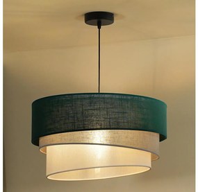Duolla - Lampadario a sospensione con filo TRIO 1xE27/15W/230V diametro 45 cm verde/grigio/bianco