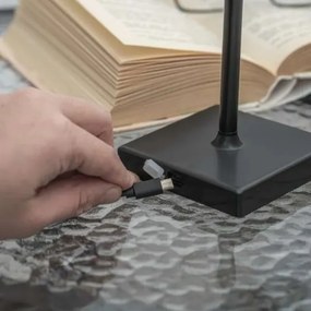 EMOS Z7630B - Lampada LED dimmerabile ricaricabile KATIE LED/4W/10V 1800mAh IP44 nero