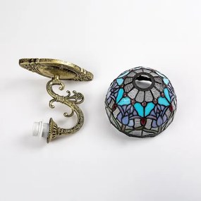 Brilagi - Lampada da parete Tiffany in vetro colorato LORAS 1xE27/40W/230V