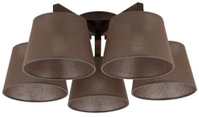 Brilagi - Lampadario da soffitto LATTE 5xE27/15W/230V pino/marrone