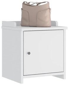 Panca Da Corridoio Sandnes Bianca 45x40x50 Cm İn Legno Di Pino /