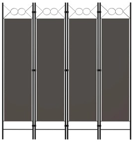Paravento A 4 Pannelli Antracite 160x180 Cm /