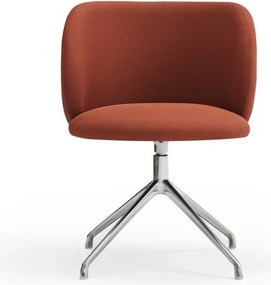 Sedia da pranzo color mattone in imbottito Mogi – Teulat