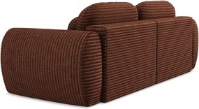 Divano color terracotta allungabile/con contenitore con rivestimento in velluto a coste 266 cm Kini – Makamii