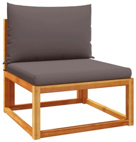 Set divani da giardino 10pz con cuscini legno massello acacia