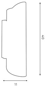 Applique  BARBOS 2xG9/8W/230V nera