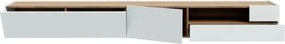 Mobile TV Sospeso 270x40x32h Con Vano Decoder Lewis Rovere E Grigio Chiaro