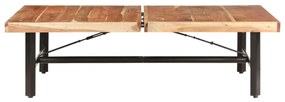 Tavolino da salotto in legno massello di acacia 142x90x42 cm