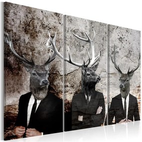 Quadro Deer in Suits I  Colore Nero, Dimensioni e Misure 120x80