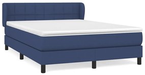 Giroletto a molle con materasso blu 140x200 cm in tessuto