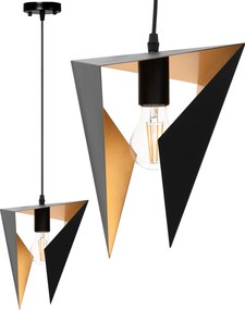LAMPADA DA SOFFITTO TRIANGOLARE GEOMETRICA NERA APP253-1CP
