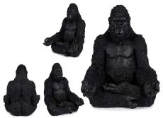Statua Decorativa Gorilla Nero 19 x 26,5 x 22 cm