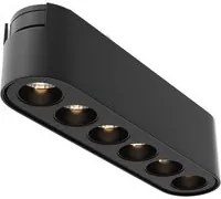 Base Di Illuminazione Binario Moderno Points Alluminio Nero Luce Calda 6W