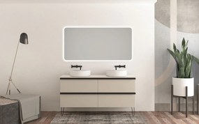 Mobile da bagno sotto lavabo BADEN HAUS Rodi cotone L 141 x H 75 x P 46 cm, lavabo non incluso