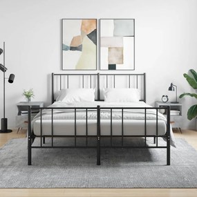 Comodini 2 Pz Grigio Cemento 40x35x47,5 Cm İn Legno Multistrato /