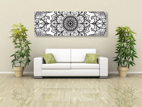 Quadro su tela – Ornamento bianco e nero