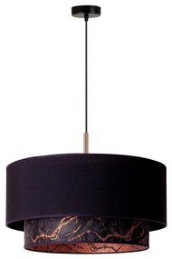 Duolla - Lampadario a sospensione con filo NANTES 1xE27/15W/230V diametro 45 cm nero/rame