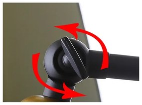 Applique FUNDO 1xE27/40W/230V nero/oro