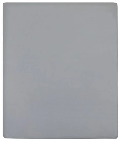 Lenzuolo con Angoli Jersey Grigio 140x200 cm Cotone