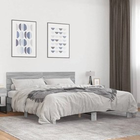 Giroletto grigio sonoma 200x200 cm in legno multistrato metallo